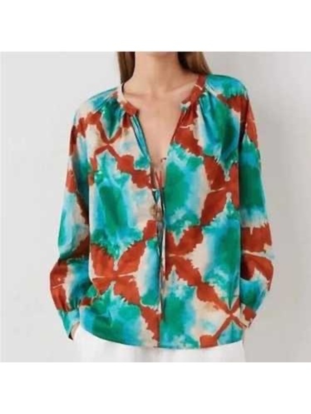Rails Briele Kaleidoscope Printed Button-Up Blouse XS